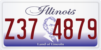 IL license plate Z374879