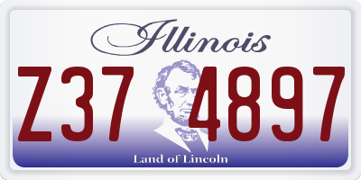 IL license plate Z374897