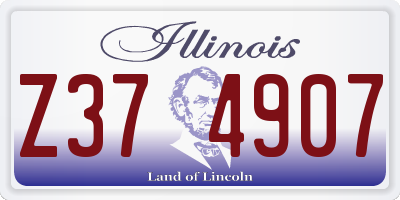 IL license plate Z374907