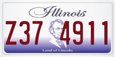 IL license plate Z374911