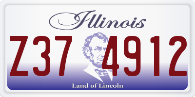 IL license plate Z374912