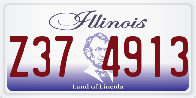 IL license plate Z374913