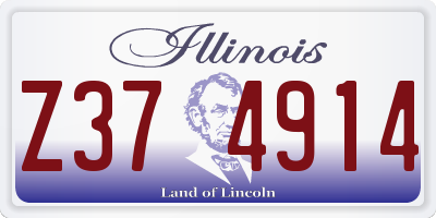IL license plate Z374914
