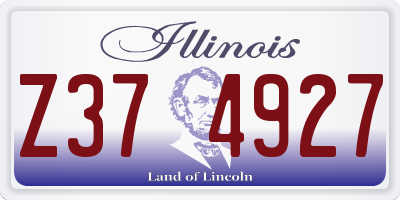 IL license plate Z374927