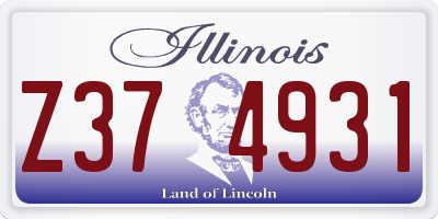 IL license plate Z374931