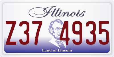 IL license plate Z374935