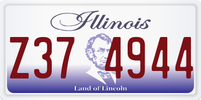 IL license plate Z374944