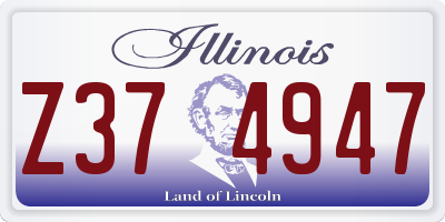 IL license plate Z374947