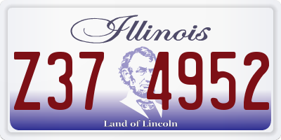 IL license plate Z374952