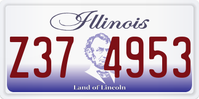 IL license plate Z374953