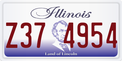 IL license plate Z374954