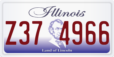 IL license plate Z374966