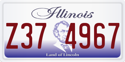 IL license plate Z374967