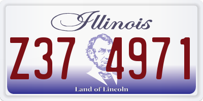 IL license plate Z374971