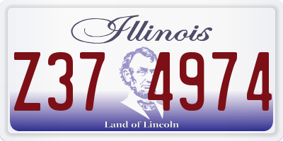 IL license plate Z374974