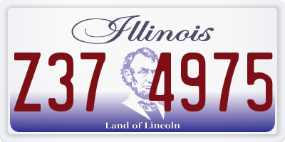 IL license plate Z374975