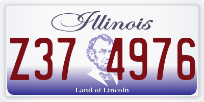 IL license plate Z374976