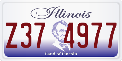 IL license plate Z374977