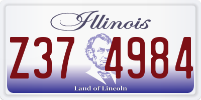 IL license plate Z374984