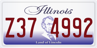 IL license plate Z374992