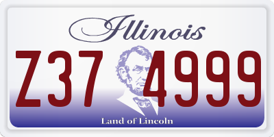 IL license plate Z374999