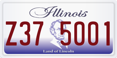 IL license plate Z375001