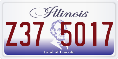 IL license plate Z375017