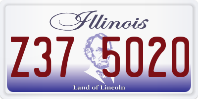 IL license plate Z375020