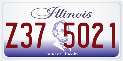 IL license plate Z375021