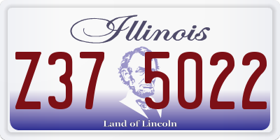 IL license plate Z375022