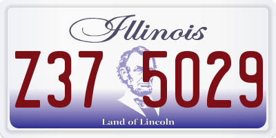 IL license plate Z375029