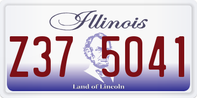 IL license plate Z375041