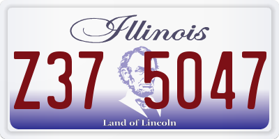 IL license plate Z375047