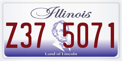 IL license plate Z375071