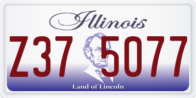IL license plate Z375077