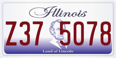 IL license plate Z375078