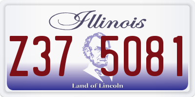 IL license plate Z375081
