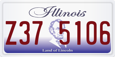 IL license plate Z375106