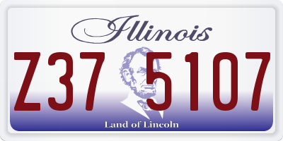 IL license plate Z375107