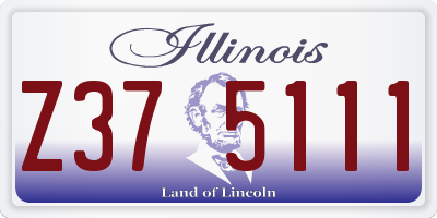 IL license plate Z375111