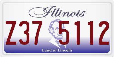 IL license plate Z375112