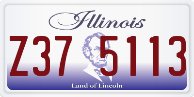 IL license plate Z375113