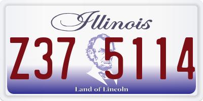 IL license plate Z375114
