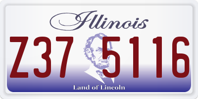 IL license plate Z375116