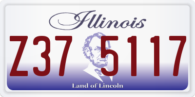 IL license plate Z375117