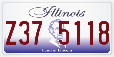 IL license plate Z375118