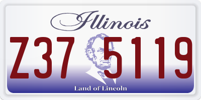 IL license plate Z375119