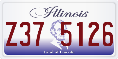 IL license plate Z375126