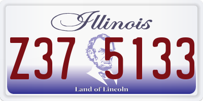 IL license plate Z375133