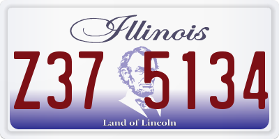 IL license plate Z375134